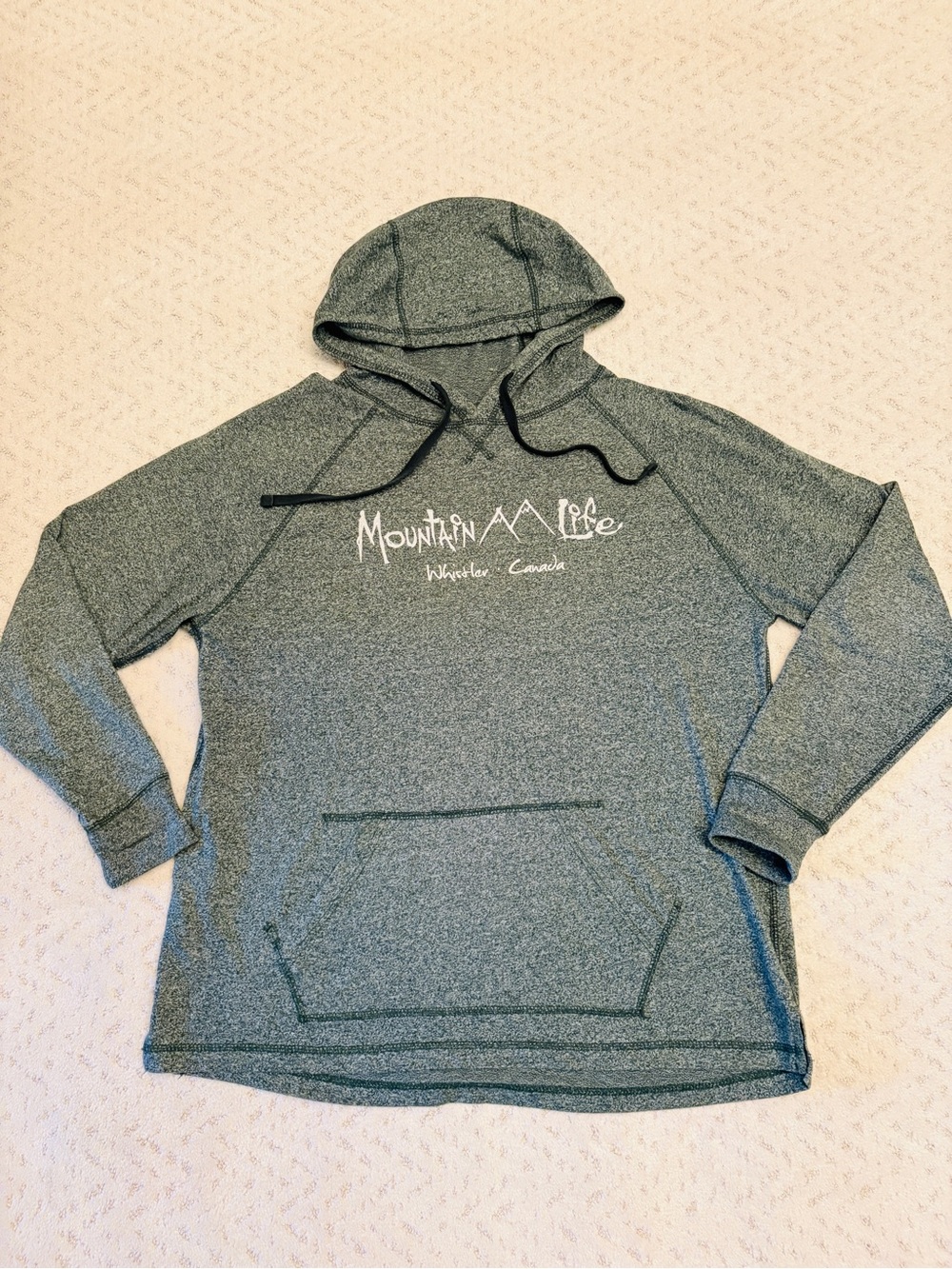Mountain Life Whistler Canada Hooded Long Sleeve Tee Size L Coastal Culture